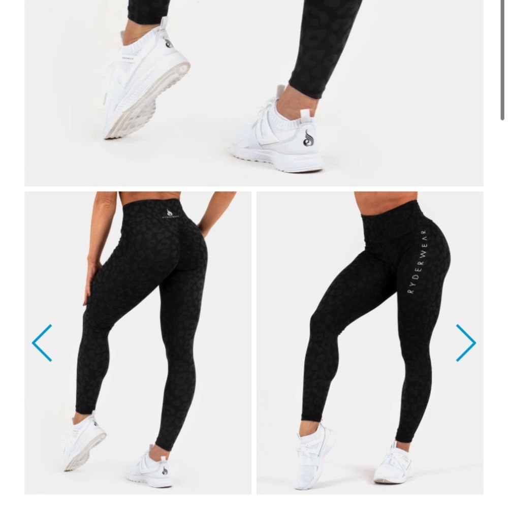 Ryderwear Instinct Scrunch Butt Leggings - Leopard Black